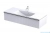 Oristo Etna Konsola podumywalkowa wisząca Ryflowana 120x45x25 biały mat OR52-SD1S-120-2R